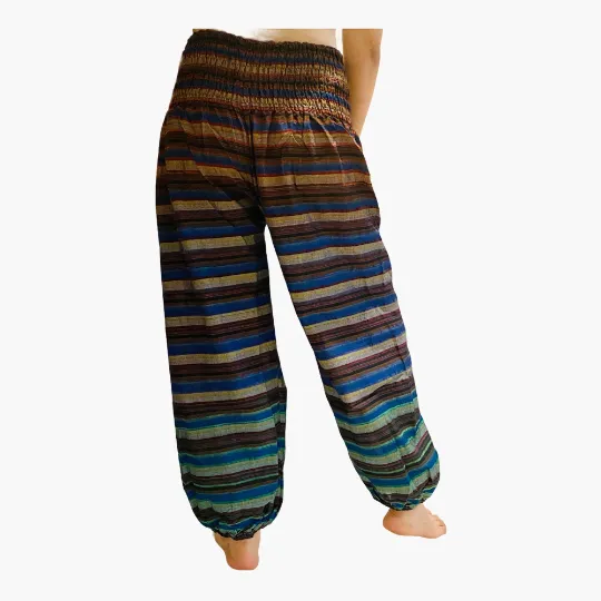 Multicolor Bohemian Cotton Pants