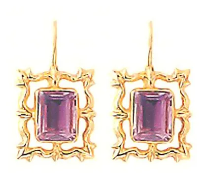 National Gallery Amethyst Earrings