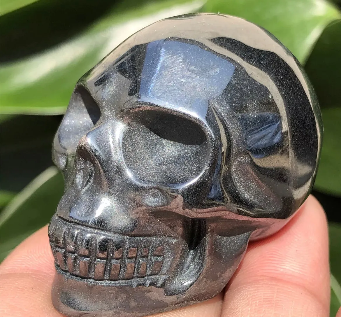 Natural Hematite gemstone skull