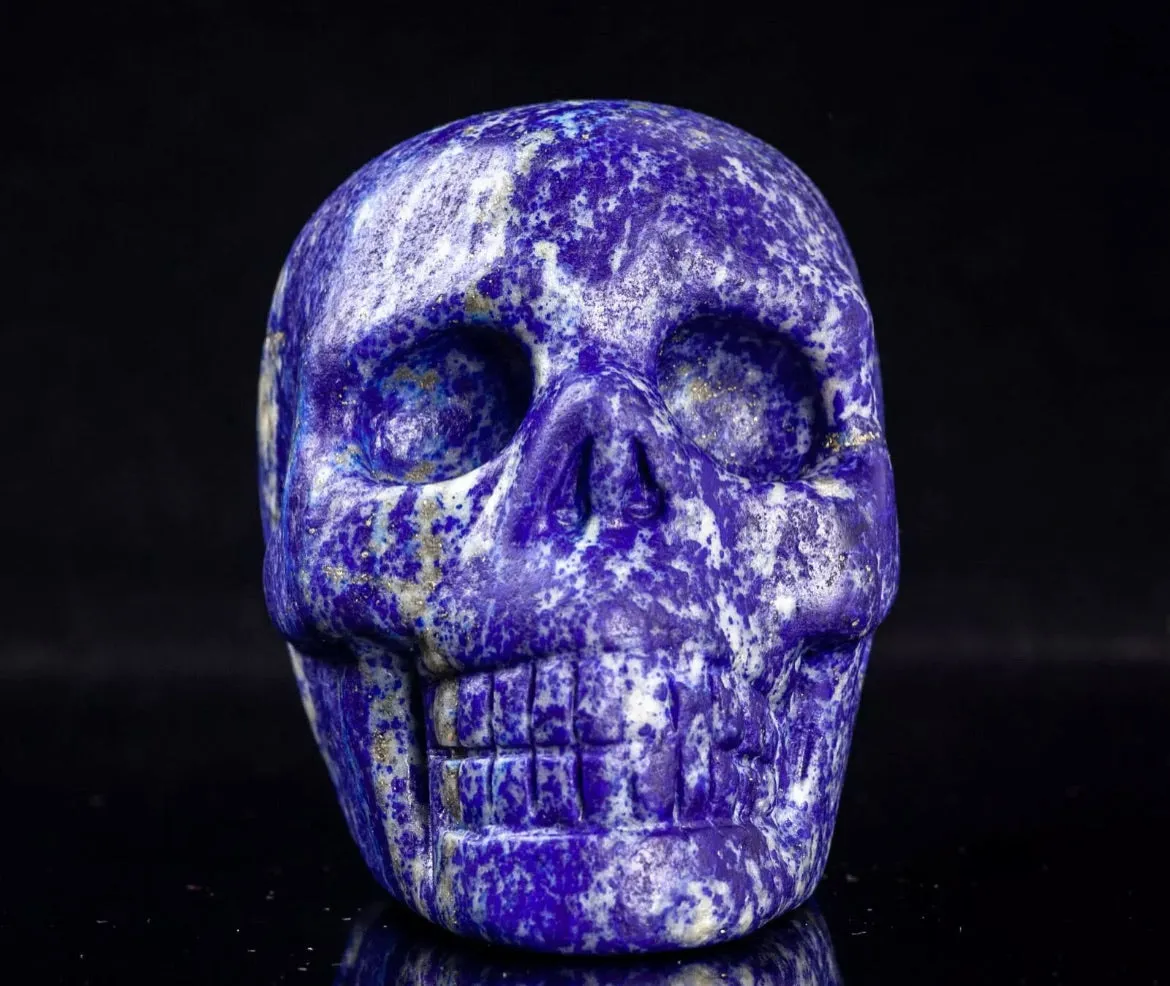 Natural Lapis Lazuli Skull