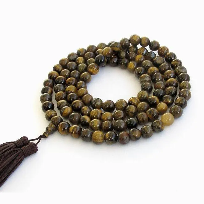 Natural Tiger Eye Mala 108