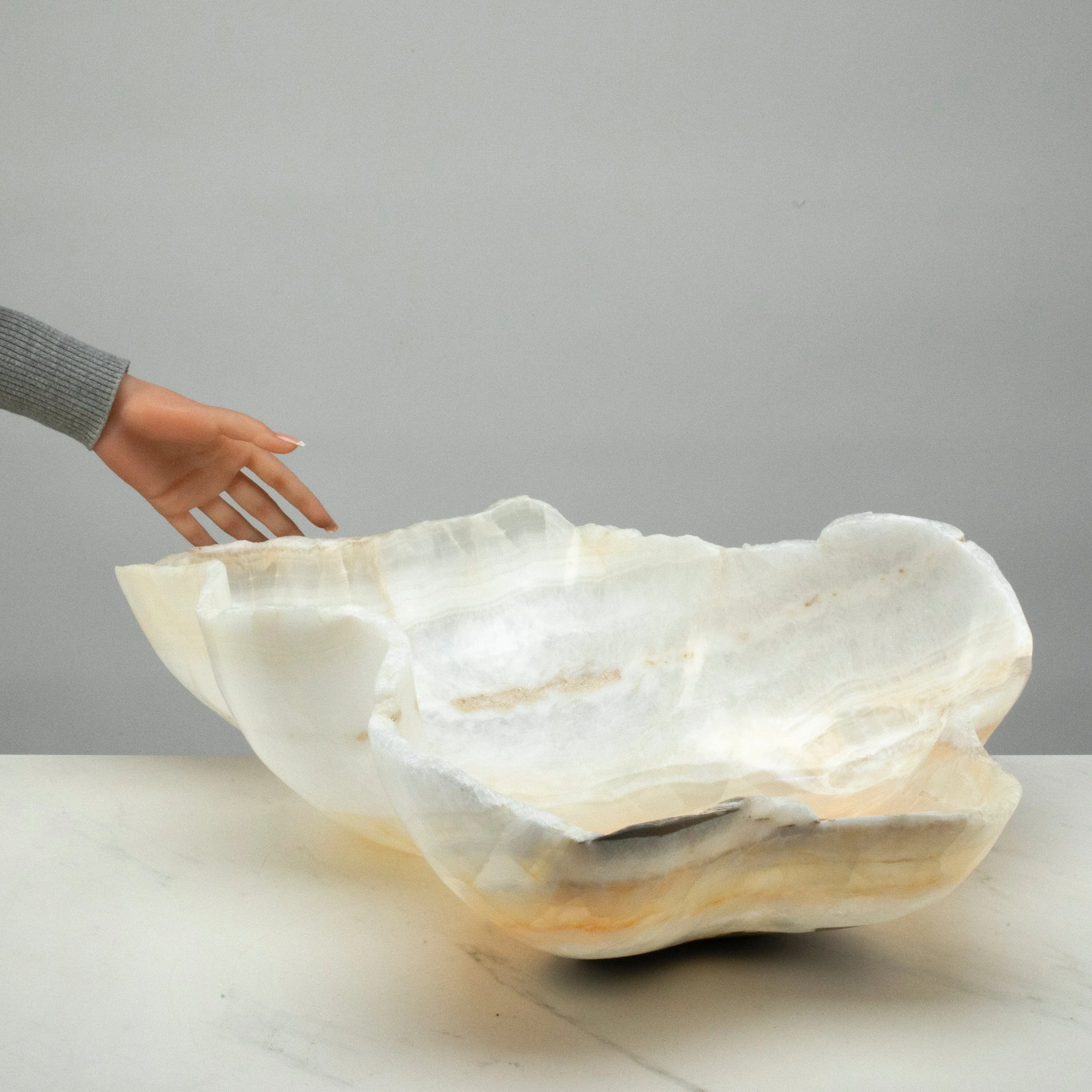 Natural White Onyx Bowl 25