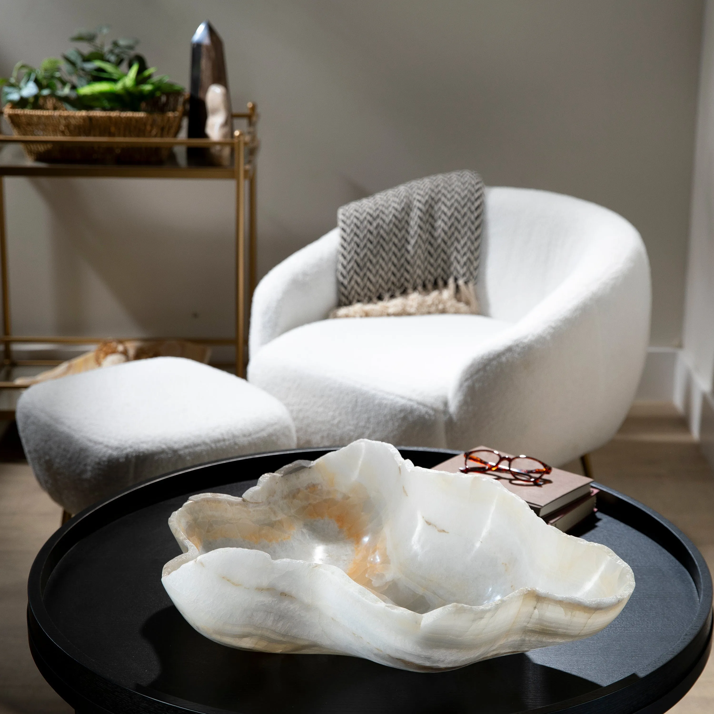 Natural White Onyx Bowl 25