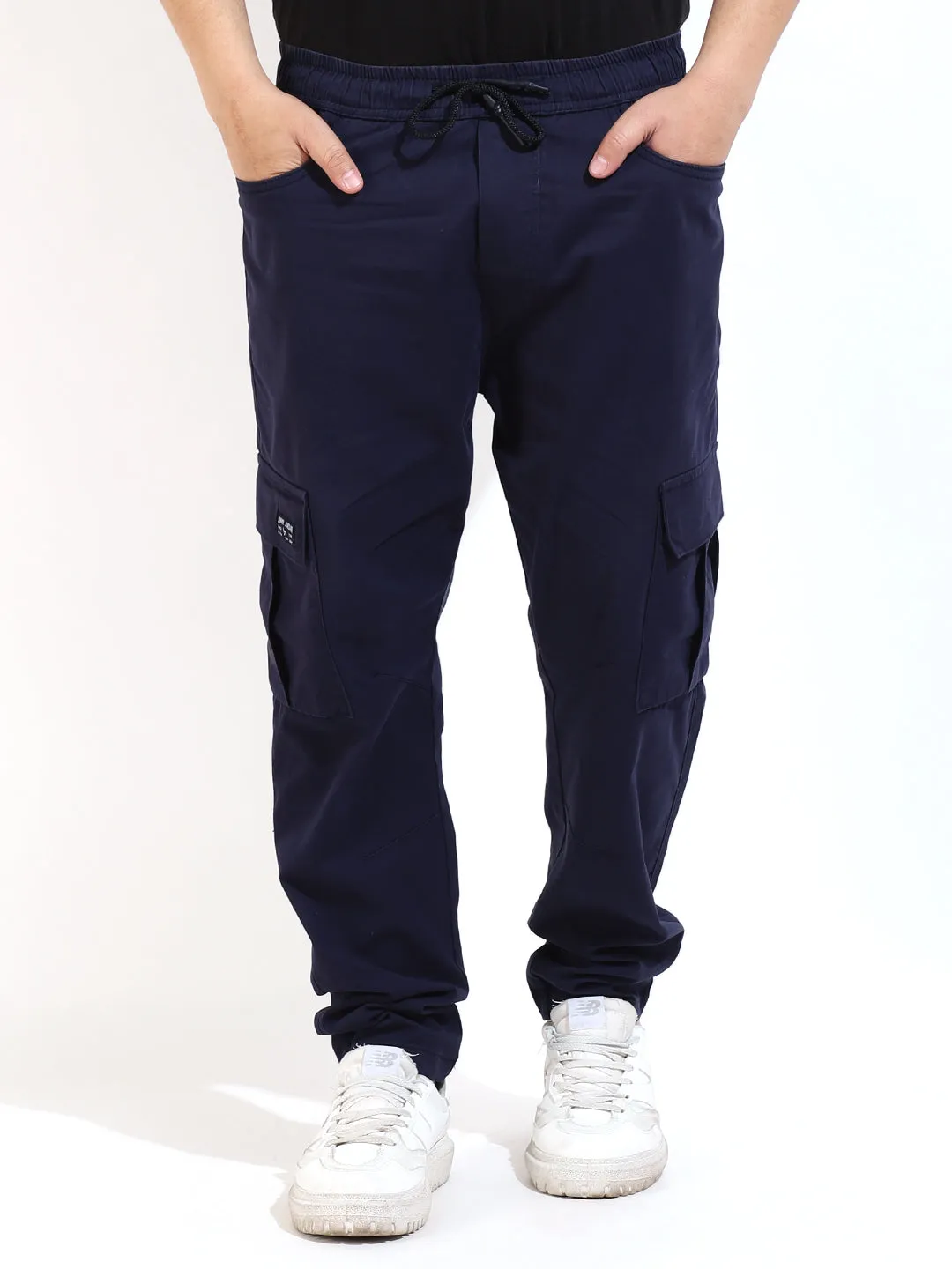 Navy Coated Cotton Cargo