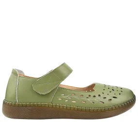 Pantofi casual, dama, STEPHANO, 2822 verde, piele naturala