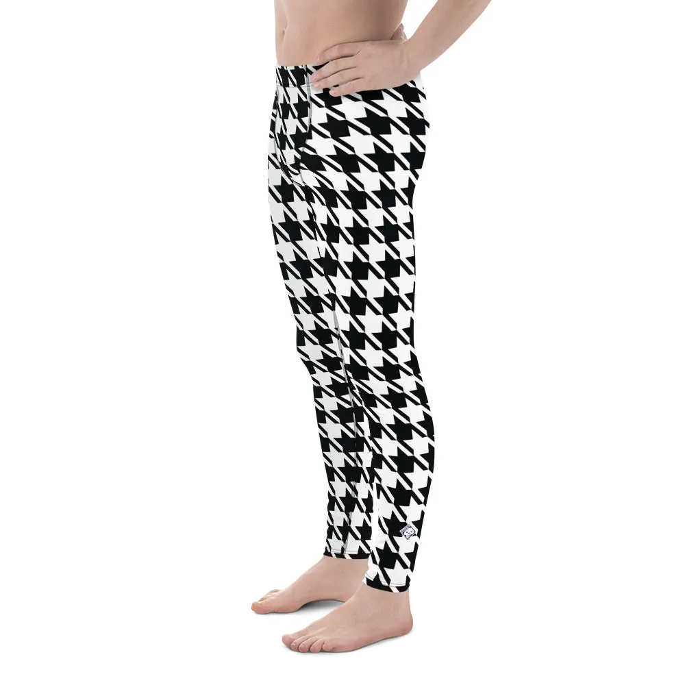 Performance meets Style: Houndstooth Athletic Leggings for Men