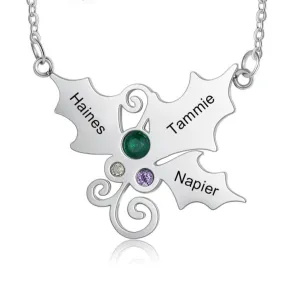 Personalized Mistletoe Christmas Pendant for Women