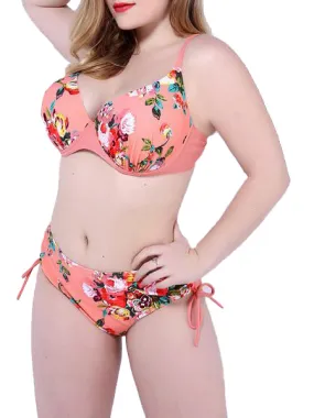 Plus Size Women Sexy Floral Bikini Set