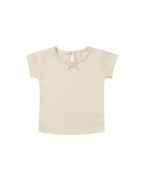 Pointelle Tee – Natural