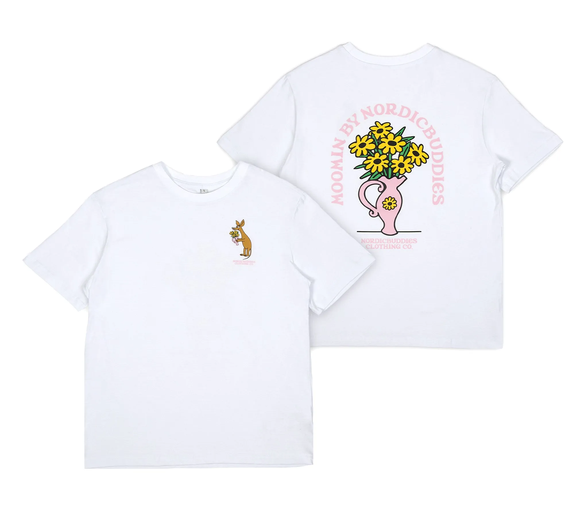 Sniff Flower Bouquet T-Shirt Women - White