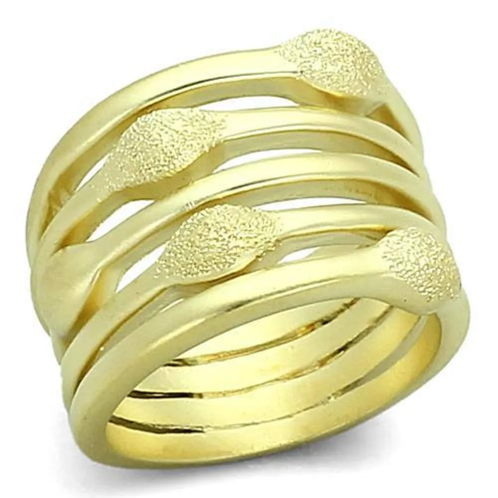 WildKlass Brass Western Ring Matte Gold Women