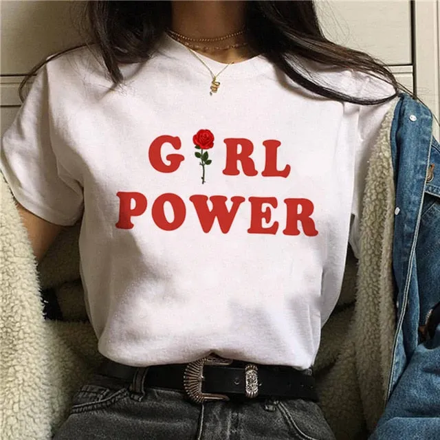 Women Feminism GRL PWR T-shirt