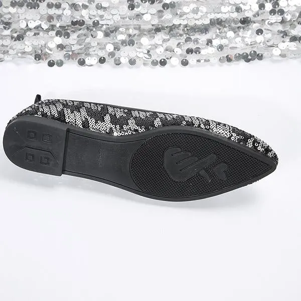 Women's Casual Elegant Glitter Slip-On Flats 55904992S