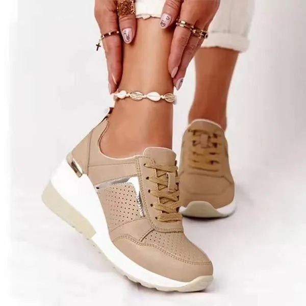 Women'S Casual Round Toe Lace-Up Sneakers 99730804C